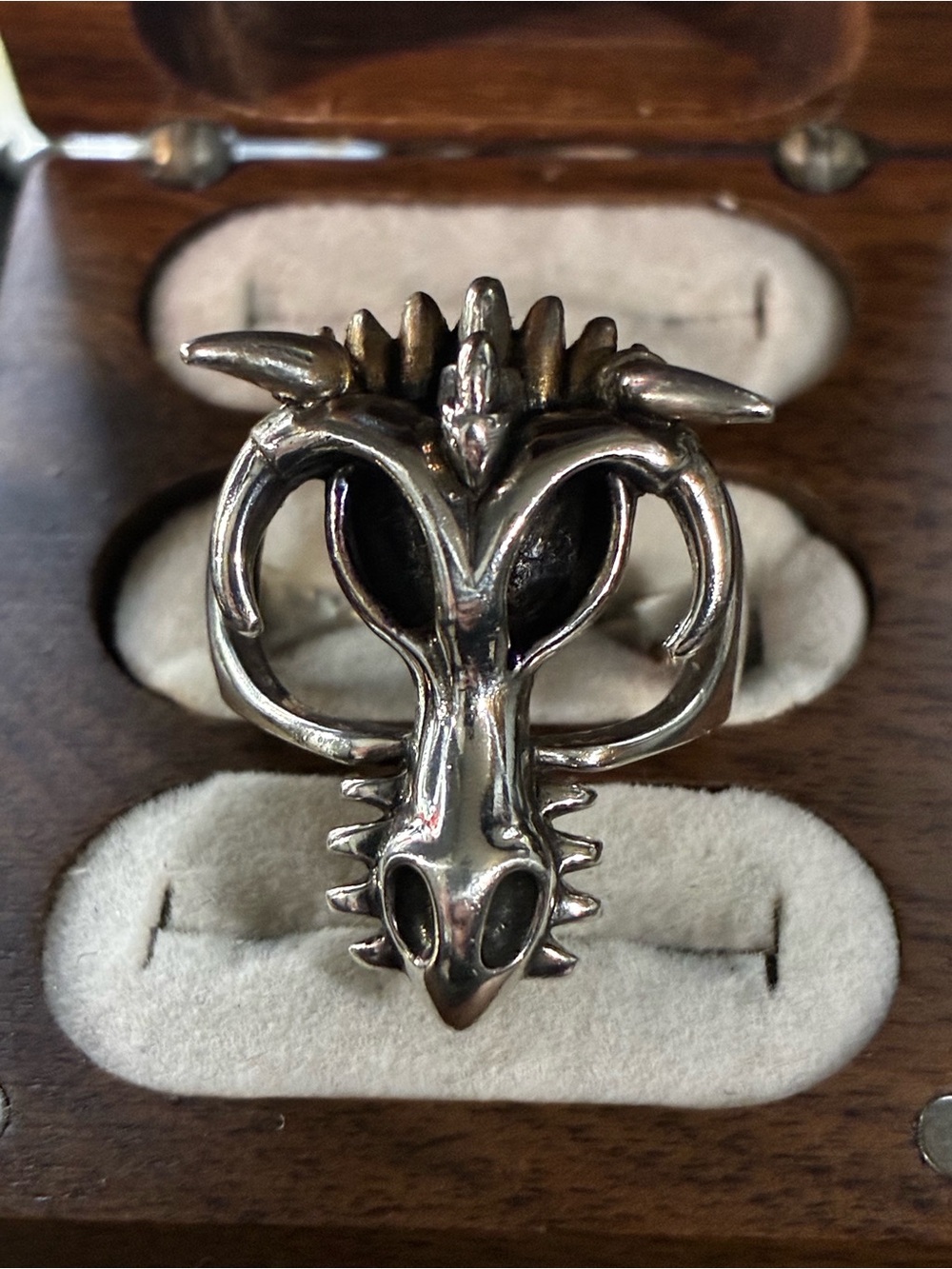 Gothic 925 Dragon skull ring